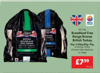 Lidl Deluxe broadland free range bronze british turkey offer