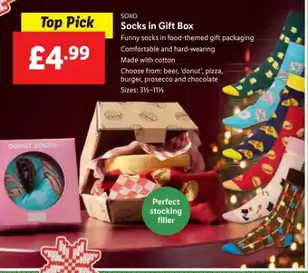 Lidl Soxo socks in gift box offer