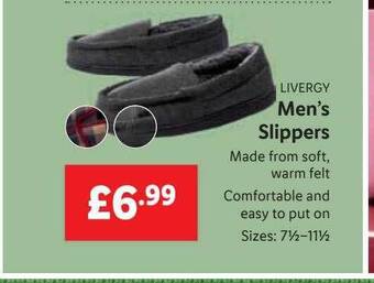 Lidl Livergy men's slippers offer