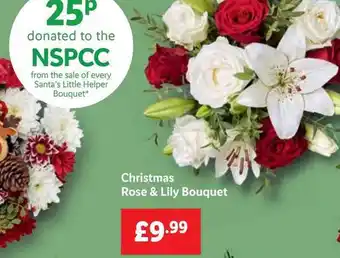 Lidl Christmas rose & lily bouquet offer