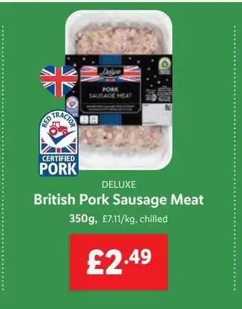 Lidl British pork sausage meat offer