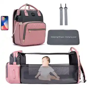 Patpat Patpat multicolorful diaper bag backpack large capacity, durable maternity travel backpack for baby care with changing pads offer