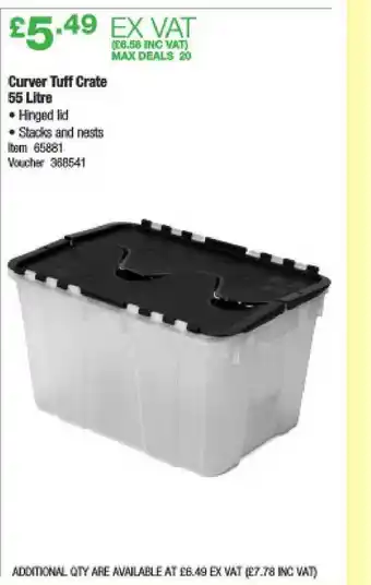 Costco Curver Tuff Crate 55 Litre offer