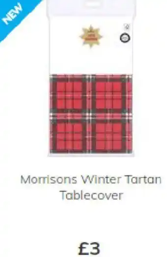 Morrisons Marrisons Winter Tartan Tablecover offer