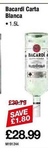 Makro Bacardi carta blanca offer