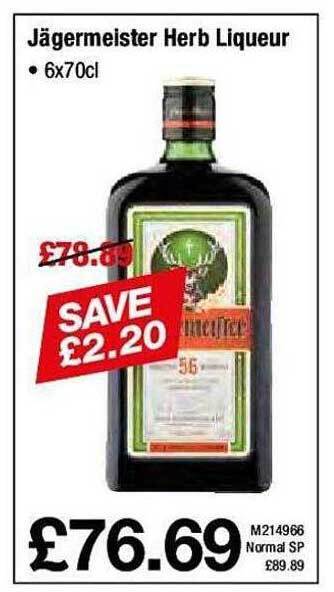 Makro Jägermeister herb liqueur offer