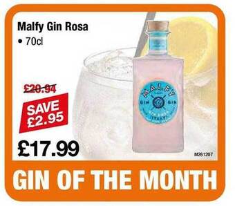 Makro Malfy gin rosa offer