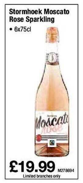 Makro Stormhoek moscato rose sparkling offer