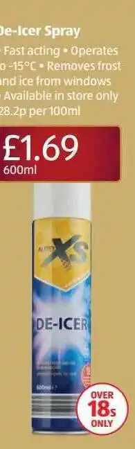 Aldi De-icer spray offer