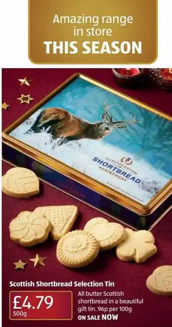 Aldi Scottish shortbread selection tin offer