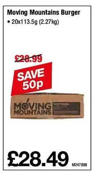 Makro Moving mountains burger offer