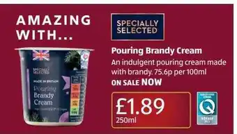 Aldi Pouring brandy cream offer