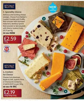 Aldi Speciality cheese or crackers for cheese offer