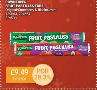 Bestway Rowntrees fruit pastilles tube offer