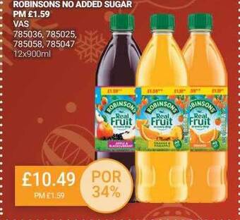 Bestway Robinsons no added sugar offer