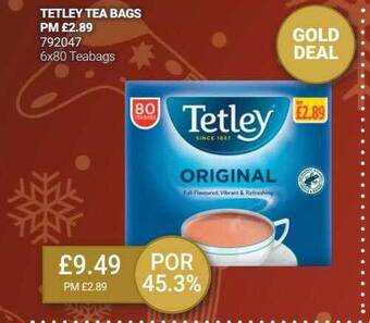 Bestway Tetley tea bags offer