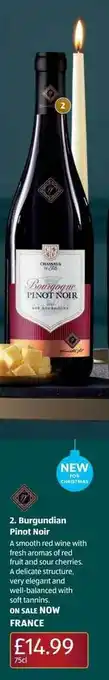 Aldi Burgundian pinot noir offer