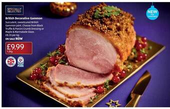 Aldi British decorative gammon offer