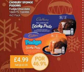 Bestway Cadbury sponge pudding offer