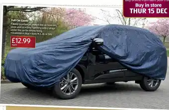 Aldi Full car cover offer