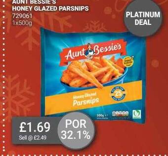 Bestway Aunt bessie's honey glazed parsnips offer