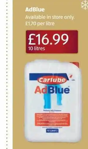 Aldi Adblue carlube offer