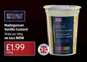 Aldi Madagascan vanilla custard offer