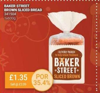 Bestway Baker street brown sliced bread offer