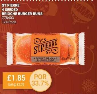 Bestway St pierre 4 seeded brioche burger buns offer
