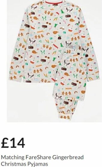 Matching FareShare Gingerbread Christmas Pyjamas