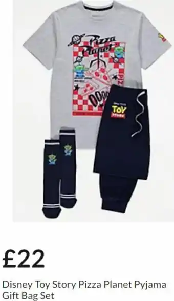 Asda Disney Toy Story Pizza Planet Pyjama Gift Bag Set offer