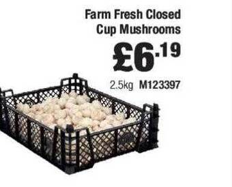 Costco Farm fresh closed cup mushrooms offer