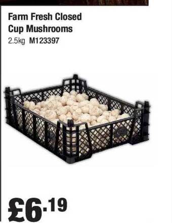Costco Farm fresh closed cup mushrooms offer