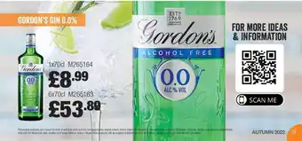 Costco Gordon's gin 0,0% offer