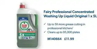 Costco Fairy professional concentrated washing up liquid original offer