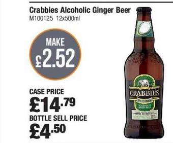 Costco Crabbies alcoholic ginger beer offer