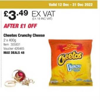 Costco Cheetos crunchy cheese offer