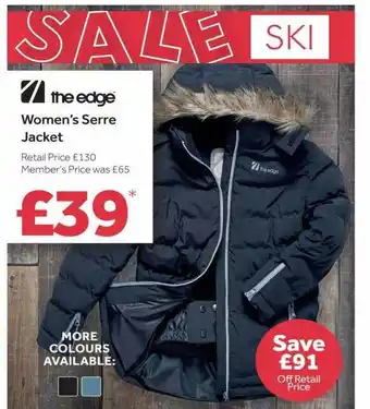 GO Outdoors The edge womens serre jacket offer