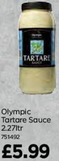 Bestway Olympic Tartare Sauce 2.27ltr offer