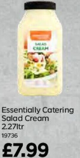 Bestway Essentially Catering Salad Cream 2.27ltr offer