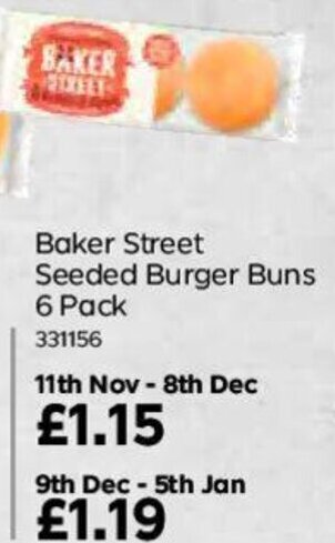 Bestway Baker Street Seeded Burger Buns 6 Pack offer