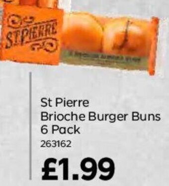 Bestway St Pierre Brioche Burger Buns 6 Pack offer
