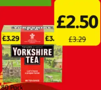 Londis Taylor's Yorkshire Tea 80 Pack offer