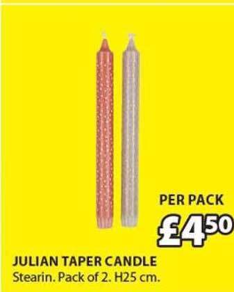 JYSK Julian taper candle offer