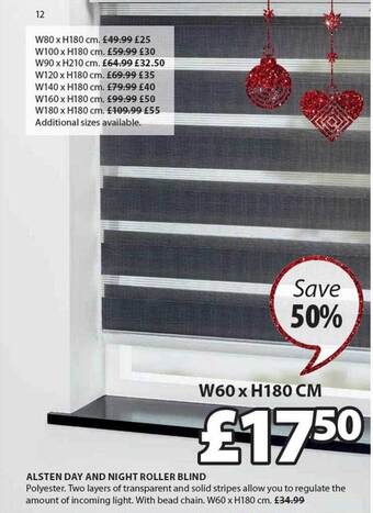 JYSK Alsten day and night roller blind offer
