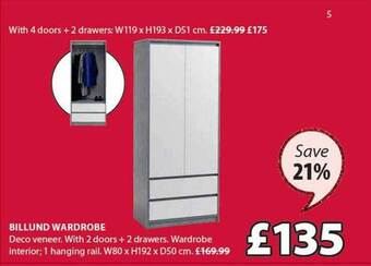 JYSK Billund wardrobe offer
