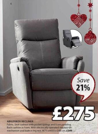 JYSK Abildskov recliner offer