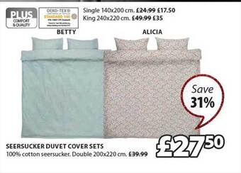 JYSK Seersucker duvet cover sets offer