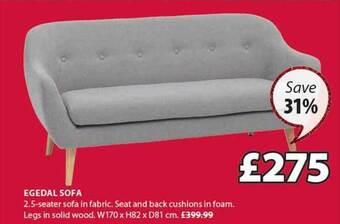 JYSK Egedal sofa offer