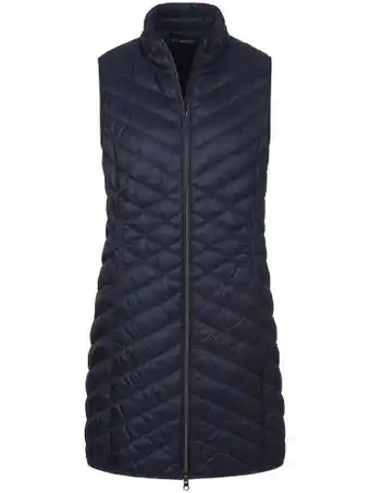 Betty barclay long quilted gilet stand-up collar blue size: 12
